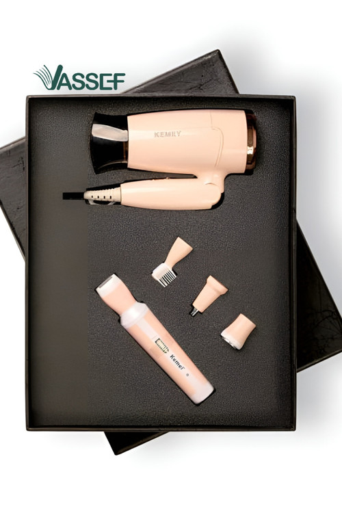 فروش باکس هدیه دخترانه صورتی شمال دستگاه اپیلاتور با سه سری و سشوار