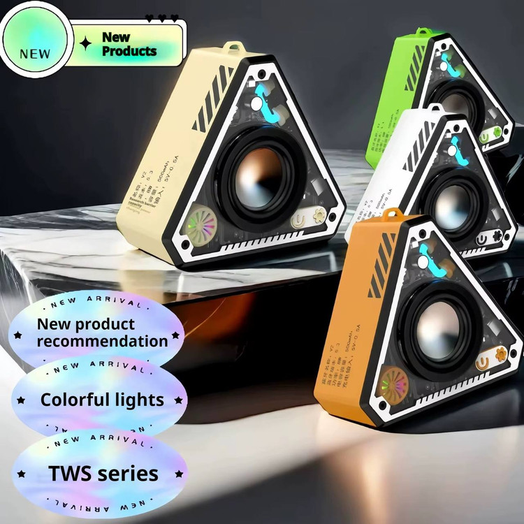 Triangle transparent portable bluetooth speaker