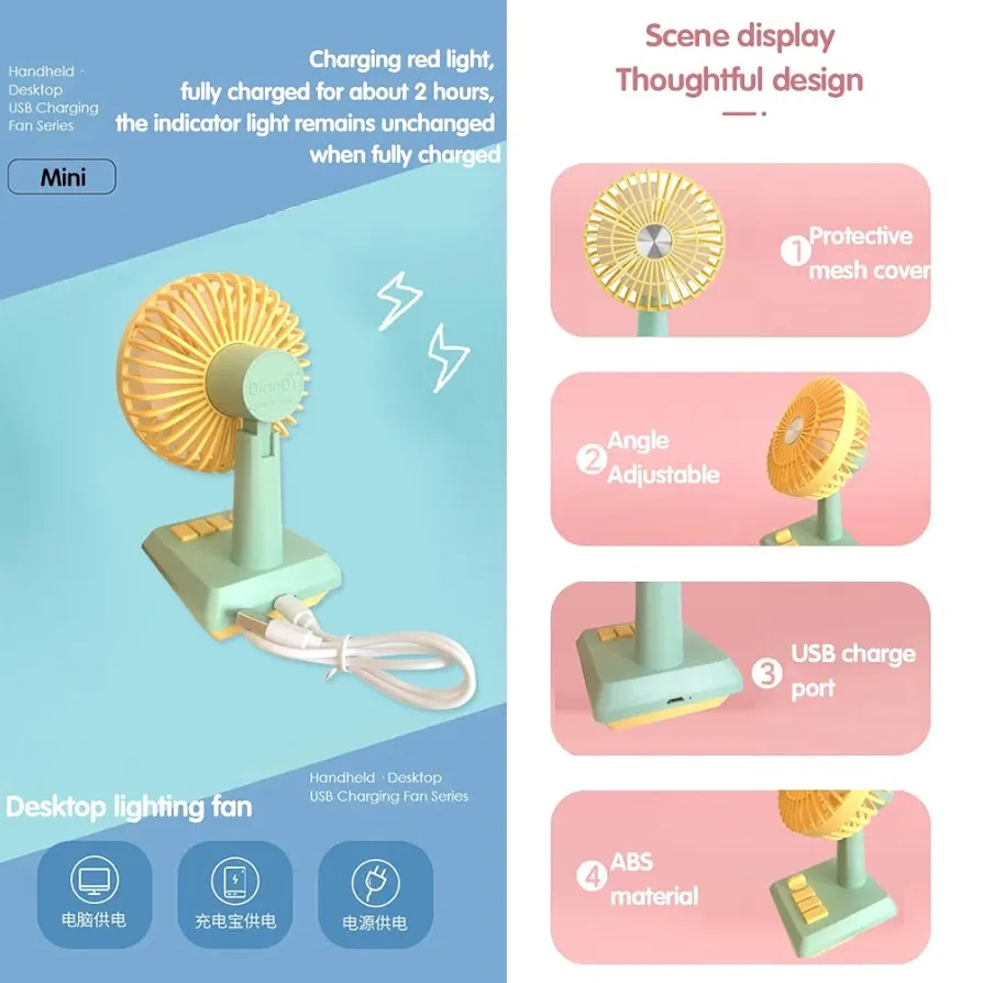 پنکه شارژی رومیزی نوستالژی