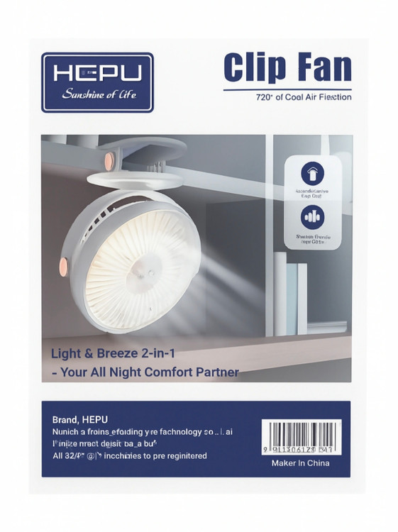 پنکه شارژی Hepu کلیپسی مدل HP-f32