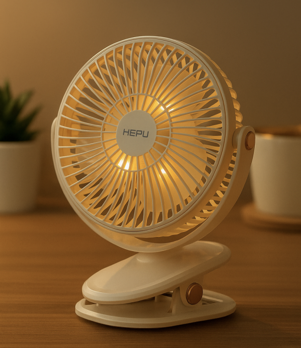 پنکه شارژی Hepu کلیپسی مدل HP-f32