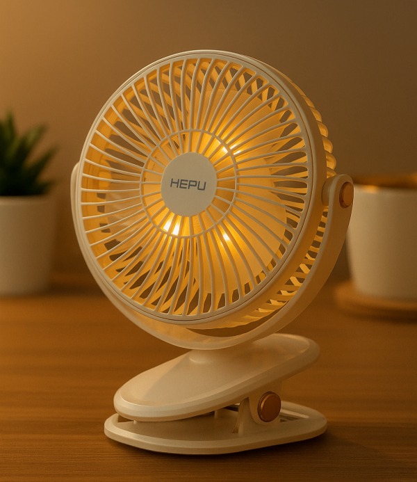 پنکه شارژی Hepu کلیپسی مدل HP-f32