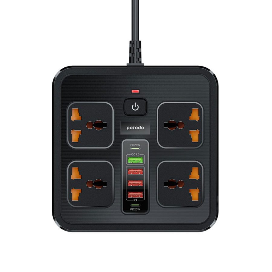 خرید و قیمت چندراهی برق پرودو مدل PD-FWCH021-BK