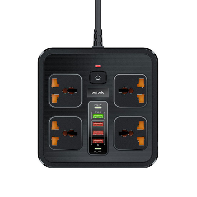 خرید و قیمت چندراهی برق پرودو مدل PD-FWCH021-BK