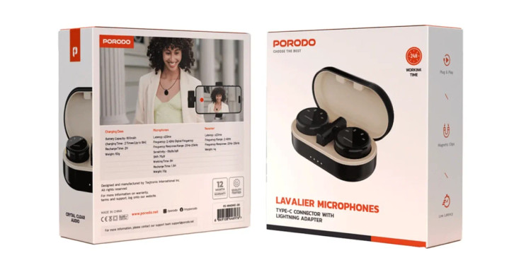 میکروفن یقه ای پرودو مدل PD-WMDMIC-BK LAVALIER