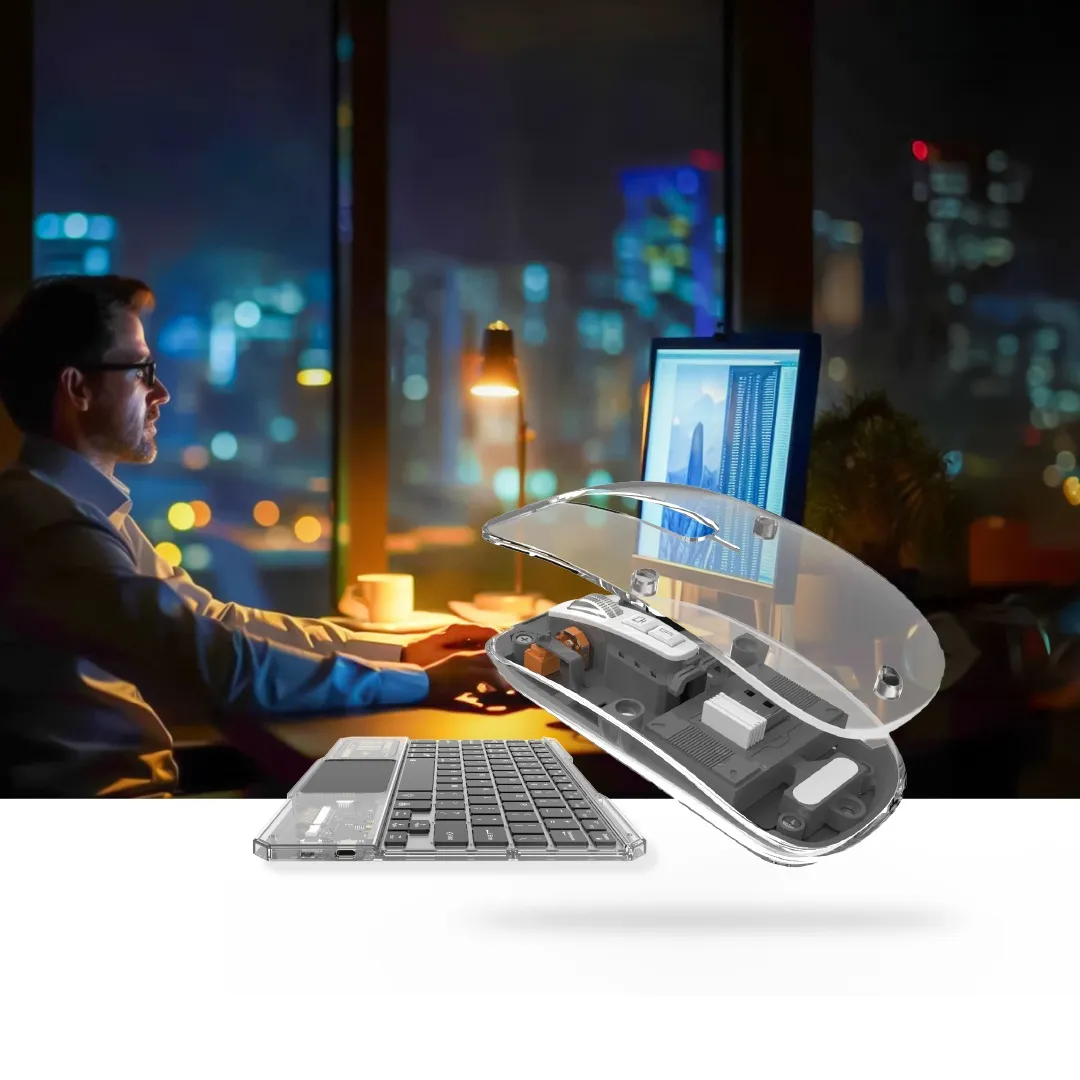 کیبورد و موس بی سیم گرین لاین مدل transparent duo