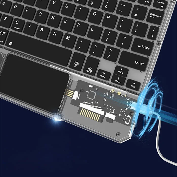 کیبورد و موس بی سیم گرین لاین مدل transparent duo