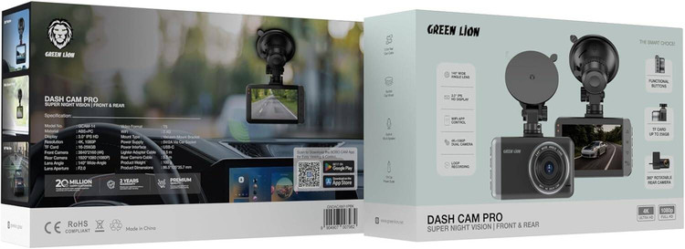 دوربین جلو و عقب گرین لاین Green Lion Dash Cam Pro